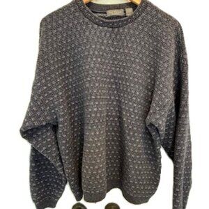 MEN"S Gray Textured Van Heusen Sweater, Size L